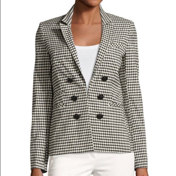 Veronica Beard Jackets & Blazers - Veronica Beard Cottage Gingham Large Lapel Jacket